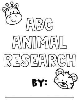 Preview of ABC Animal Research Booklet