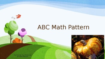 Preview of ABC (Animated)  Pattern Pumpkin Acorn Leaf (Virtual editable Resource)