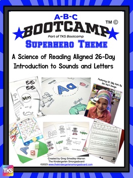 Preview of ABC Bootcamp®: A 26-Day Introduction to Letters and Sounds (Superhero Theme)