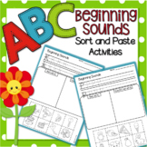 ABC Beginning Sounds Cut and Paste Activity