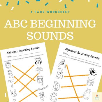 abc beginning sounds worksheet by teaching nomad24 tpt