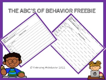 Preview of ABC Behavior Frequency Tracker FREEBIE