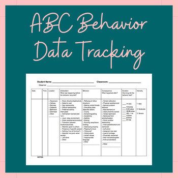 Preview of ABC Behavior Tracking Data Collection