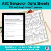 ABC Behavior Tracking Data Sheet | Printable and Editable 