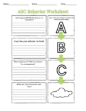 ABC Behavior Worksheet for Teens