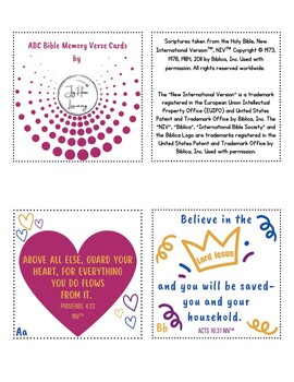 Preview of ABC Bible Memory Verse Cards