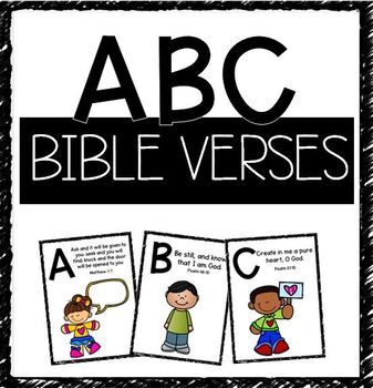 Preview of ABC Bible Verse: Flash Cards, Posters, and Coloring Sheets