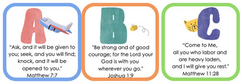 Preview of ABC Bible Verses Letters ABC