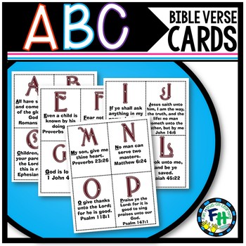 Preview of ABC Bible Verse Memory Cards {Version 1}