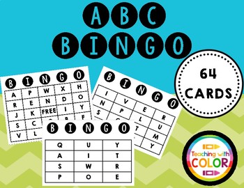 ABC Bingo! Letter Recognition! by Teaching with Color | TPT
