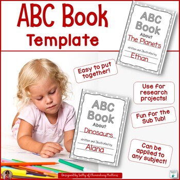 Preview of ABC Book Template for Beginning Research Projects and Writing Fun!
