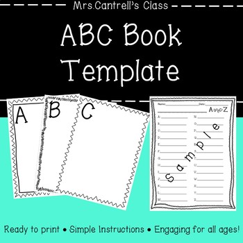ABC Book Template by Mrs Cantrells Class Teachers Pay Teachers