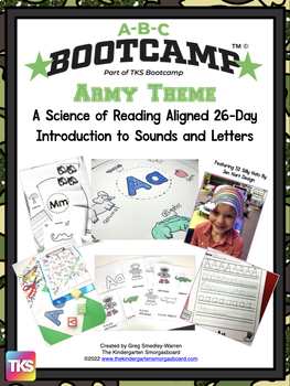 Preview of ABC Bootcamp®: A 26-Day Introduction to Letters and Sounds (Army Theme)