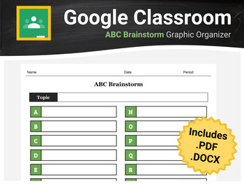 Preview of ABC Brainstorm Graphic Organizer for Google Classroom