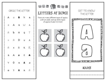 ABC Brochures | Letters A-Z | Kindergarten Class Project Template