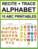 ABC Chart Printable | Recite + Trace the Alphabet Handouts