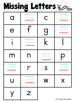 ABC Charts - Write The Missing Uppercase and Lowercase Letters | TpT