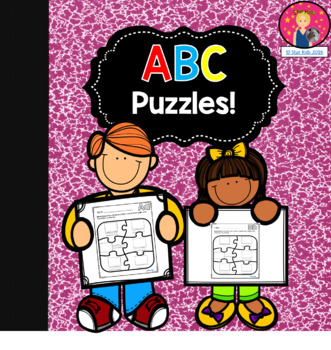 Preview of ABC Puzzles in English and Spanish for Kindergarten