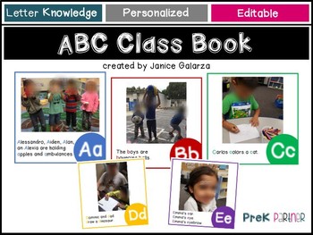 Preview of ABC Class Book {{EDITABLE}}