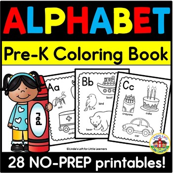 Preview of ABC Coloring Book Printables | Worksheets for Preschool