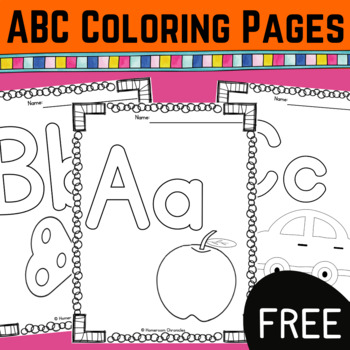 ABC Coloring Pack by K4H | Teachers Pay Teachers