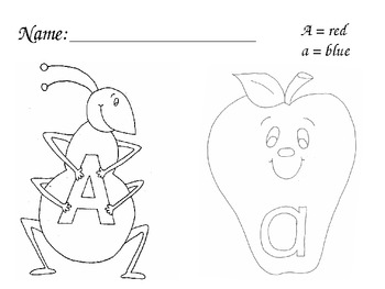 ABC Coloring Sheets by Donita Andrews Freeman | Teachers Pay Teachers