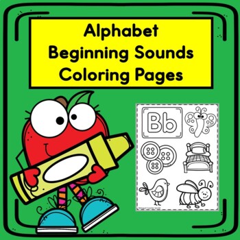 Preview of ABC Coloring Sheets | Beginning Sounds Coloring Posters