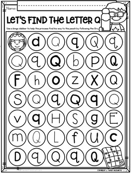 alphabet letter of the week program alphabet letter q package tpt