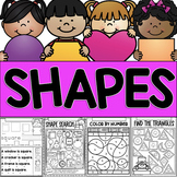 2D Shapes No Prep Printables BUNDLE including squares, cir