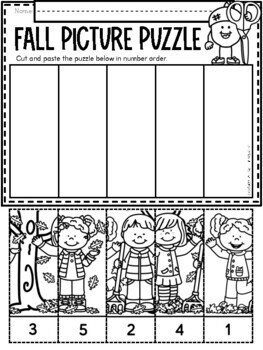 fall math and literacy no prep printables for kindergarten