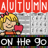 Fall Math and Literacy No Prep Printables for Kindergarten