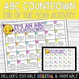 ABC Countdown Activity & Editable Template | Distance Learning