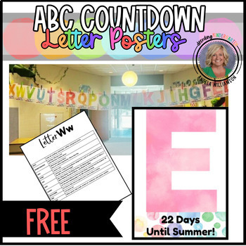 Preview of ABC Countdown Posters & Ideas FREE