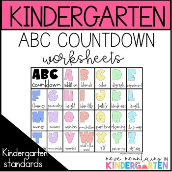 Preview of ABC Countdown for Kindergarten