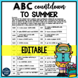 EDITABLE ABC Countdown to Summer