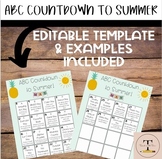 ABC Countdown to Summer EDITABLE