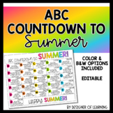 ABC Countdown to Summer | Editable Overview Calendar