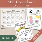 ABC Countdown to Summer Editable for Kindergarten, End of 