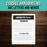 ABC Cursive Lettering Practice | Handwriting Printable Wor