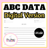 ABC DATA Sheets - Editable