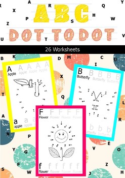 Alphabet Dot To Dots Worksheets Teaching Resources Tpt