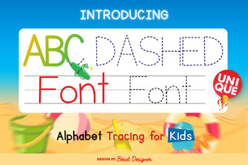 Preview of ABC Dashed Tracing Font for Preschoolers | Tracing Font