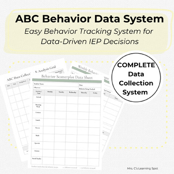 Preview of Behavior Data Collection System | ABC Data Sheets & Tracking Tools