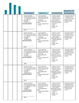 Preview of ABC Data Collection Sheet