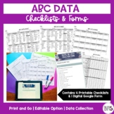 ABC Data Sheet | Printable & Digital | Editable Google For