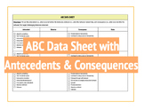 ABC Data Sheet with Antecedents & Consequences