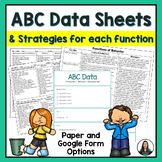 ABC Data Sheets - Paper and Google Form Options (Editable)