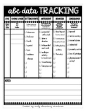 ABC Data Tracking Sheet Classroom Management, IBP, BIP, IE