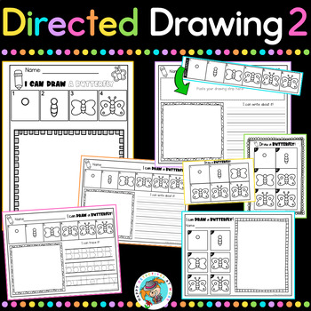 Preview of Alphabet Worksheets - Handwriting and Directed Drawing 2 (Kindergarten)