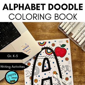 Preview of ABC Doodle Coloring Book and Writing Activities ABC's 